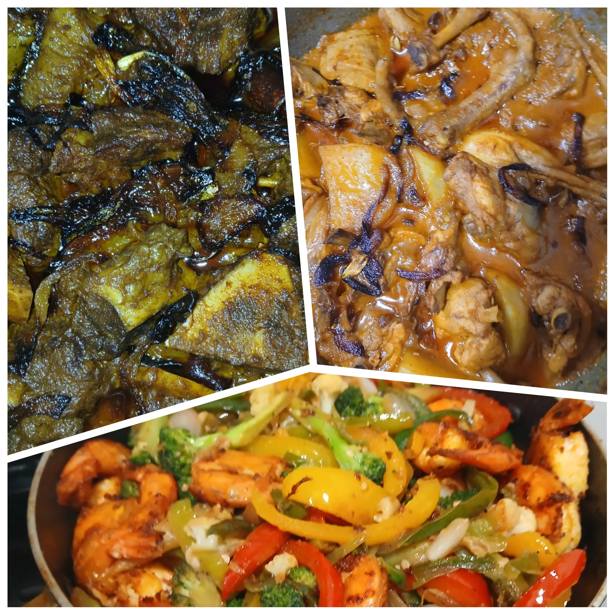 Baby Chicken, Lau Shak with Shrimp,Beef, Shrimp Dopiyaja for 6 people, Combo