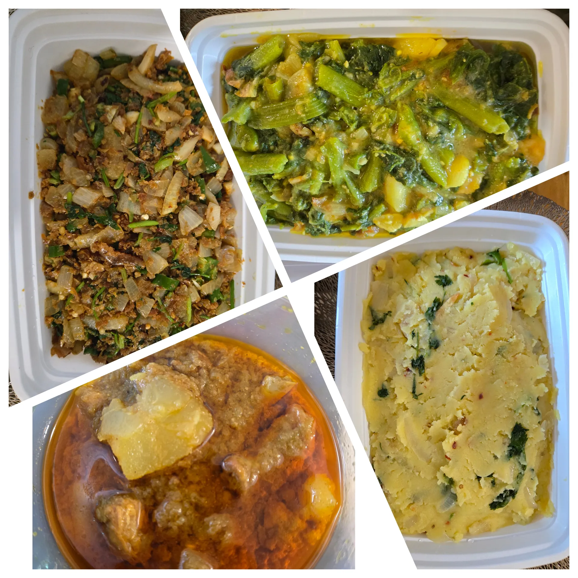 Shutki, Mix Potato Bhorta, Chingri Lau Shak and Hard Chicken Combo Meal for 6 people